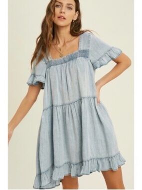 Free people tencel mini dress